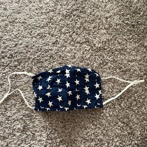 Old Navy Blue Face Mask with White Stars with adjustable straps